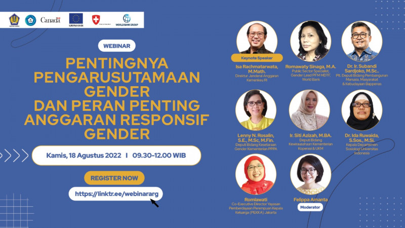 Webinar Pentingnya Pengarusutamaan Gender dan Peran Penting Anggaran Responsif Gender