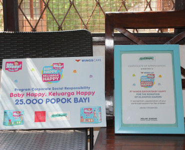 Donasi 25.000 Popok Baby Happy Body Fit Pants untuk Rumah Harapan Melanie Subono