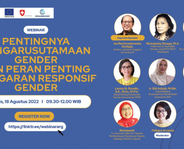 Webinar Pentingnya Pengarusutamaan Gender dan Peran Penting Anggaran Responsif Gender